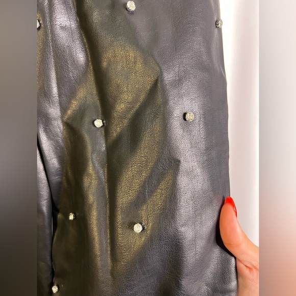 Mistress Rocks Hotfix Low Rise Faux Leather Pants - Size Small - Picture 3 of 7